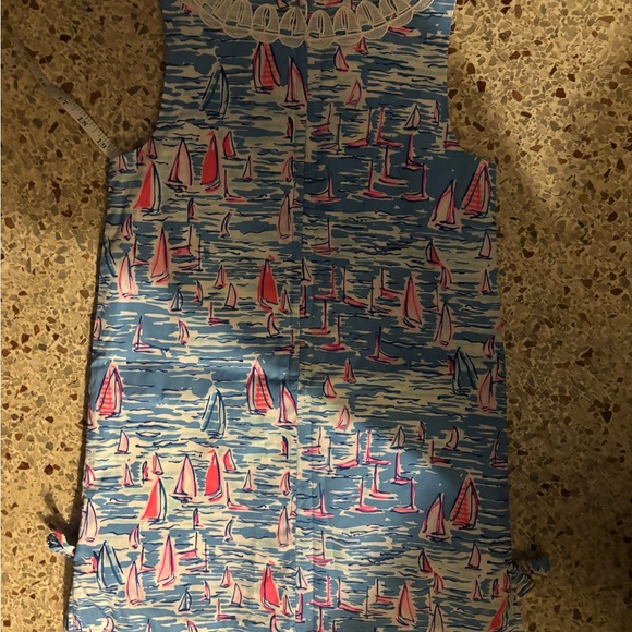 Lilly Pulitzer Zanzibar blue Boatylicious shift dress size 8 - Picture 7 of 8